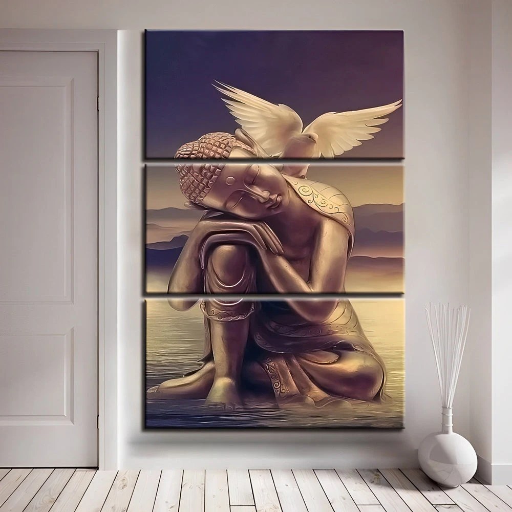 Buddha Und Taube 3 TEILE Diamond Painting Set 3 Buddha Und Taube 3 TEILE Diamond Painting Set