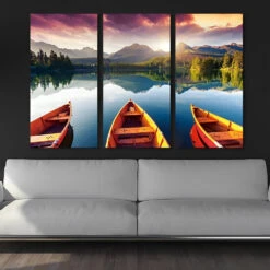 Kähne Auf Dem Fluss 3 TEILE Diamond Painting Set