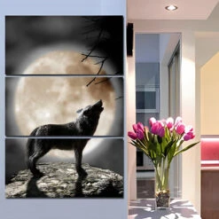 Wolf Vollmond 3 TEILE Diamond Painting Set