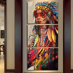 Schöne Frau Im Stamm 3 TEILE Diamond Painting Set