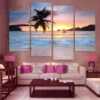 Kokospalme Am Strand 4 TEILE Diamond Painting Set -Diamonddiy DP4 TEILE5