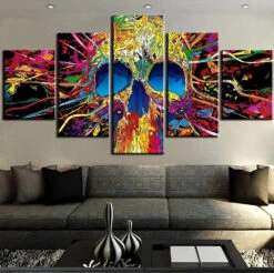 Farbiger Abstrakter Schädel 5 TEILE Diamond Painting Set