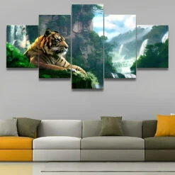 Tiger In Den Bergen 5 TEILE Diamond Painting Set