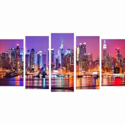 Neonbeleuchtung Stadt 5 TEILE Diamond Painting Set -Diamonddiy DP5 TEILE1206 1 1
