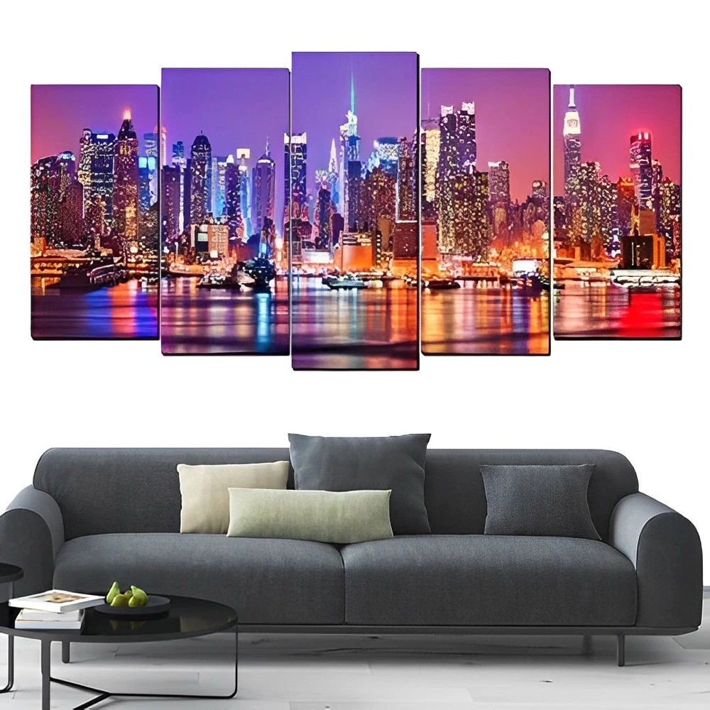 Neonbeleuchtung Stadt 5 TEILE Diamond Painting Set 3 Neonbeleuchtung Stadt 5 TEILE Diamond Painting Set