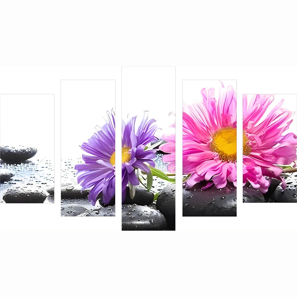 Rosa Und Lila Chrysanthemen 5 TEILE Diamond Painting Set 4 Rosa Und Lila Chrysanthemen 5 TEILE Diamond Painting Set – Bild 2