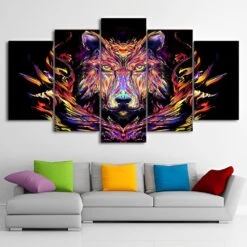 Abstrakter Wolf 5 TEILE Diamond Painting Set