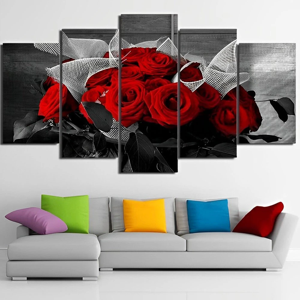 Ein Strauß Roter Rosen 5 TEILE Diamond Painting Set 3 Ein Strauß Roter Rosen 5 TEILE Diamond Painting Set