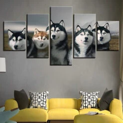 Husky-Familie 5 TEILE Diamond Painting Set