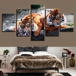 Zwei Tiger 5 TEILE Diamond Painting Set
