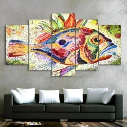 Abstrakter Fisch 5 TEILE Diamond Painting Set