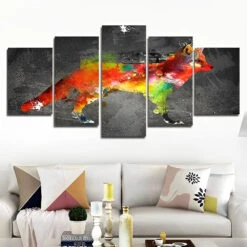 Abstrakter Bunter Fuchs 5 TEILE Diamond Painting Set