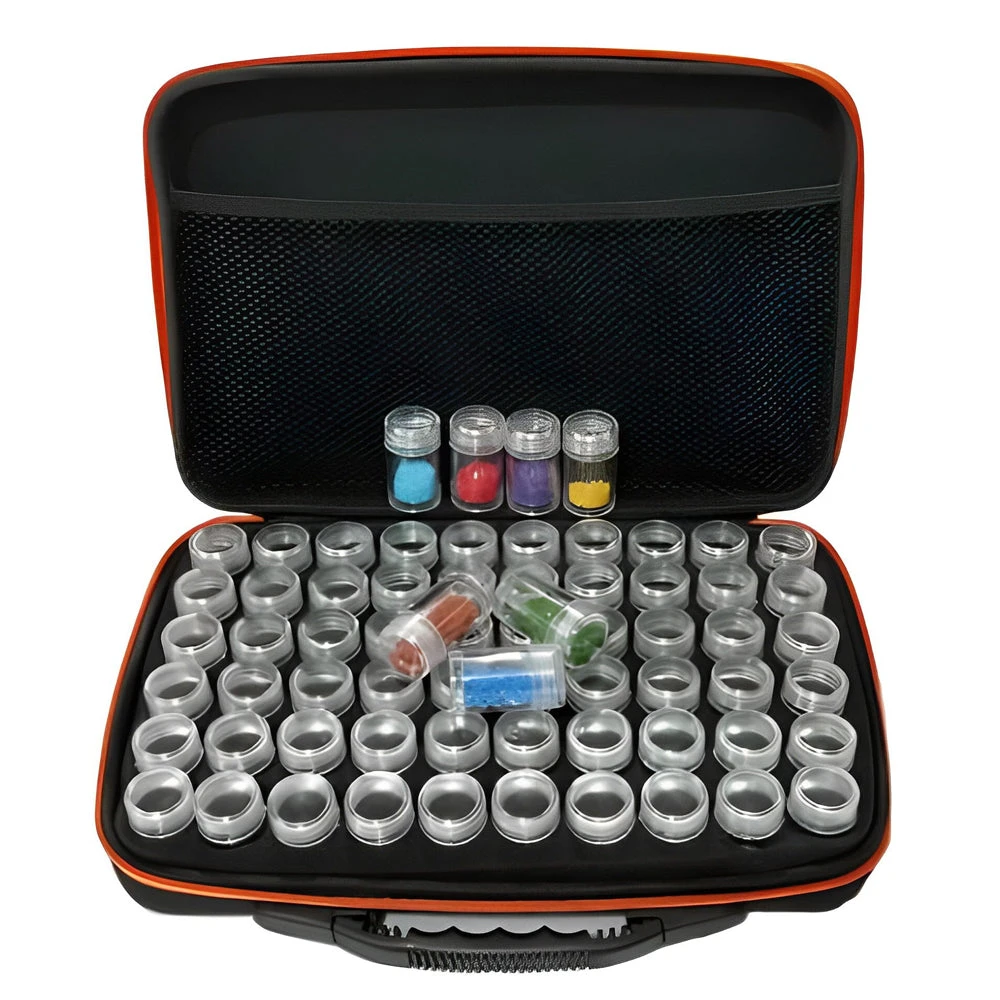 Premium Aufbewahrungskoffer Mit 60 Fächern Diamond Painting Zubehör