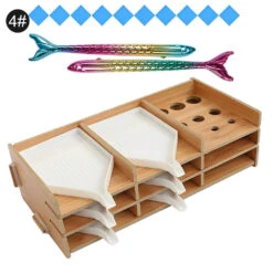 Lagerregal Aus Holz Mit 9/16 Fächern Werkzeugset Diamond Painting Zubehör -Diamonddiy TOOL0183 12