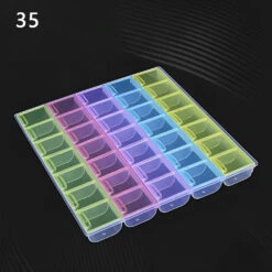 Bunte Aufbewahrungsbox Mit 21/28/35 Fächern Diamond Painting Zubehör -Diamonddiy TOOL0189 3