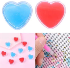 6 Stücke Wachs In Aufbewahrungsboxen Herzförmig Diamond Painting Zubehör -Diamonddiy TOOL0200 2