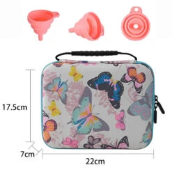 Aufbewahrungskoffer Mit Schmetterling-Mustern 30 Runde Fläschchen Freier Trichter Diamond Painting Zubehör -Diamonddiy TOOL0233 4