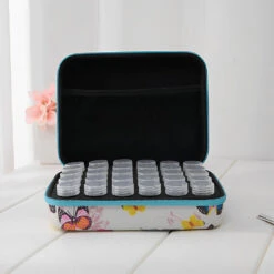 Aufbewahrungskoffer Mit Schmetterling-Mustern 30 Runde Fläschchen Freier Trichter Diamond Painting Zubehör -Diamonddiy TOOL0233 8