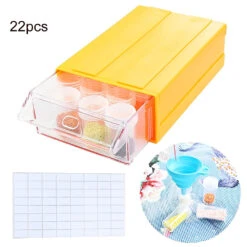 Aufbewahrungsbox Mit 22/35 Fläschchen Trichter Aufkleber Diamond Painting Zubehör -Diamonddiy TOOL0247 4
